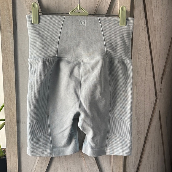 Women's Baby Blue High-Waisted Shorts - Picture 6 of 7